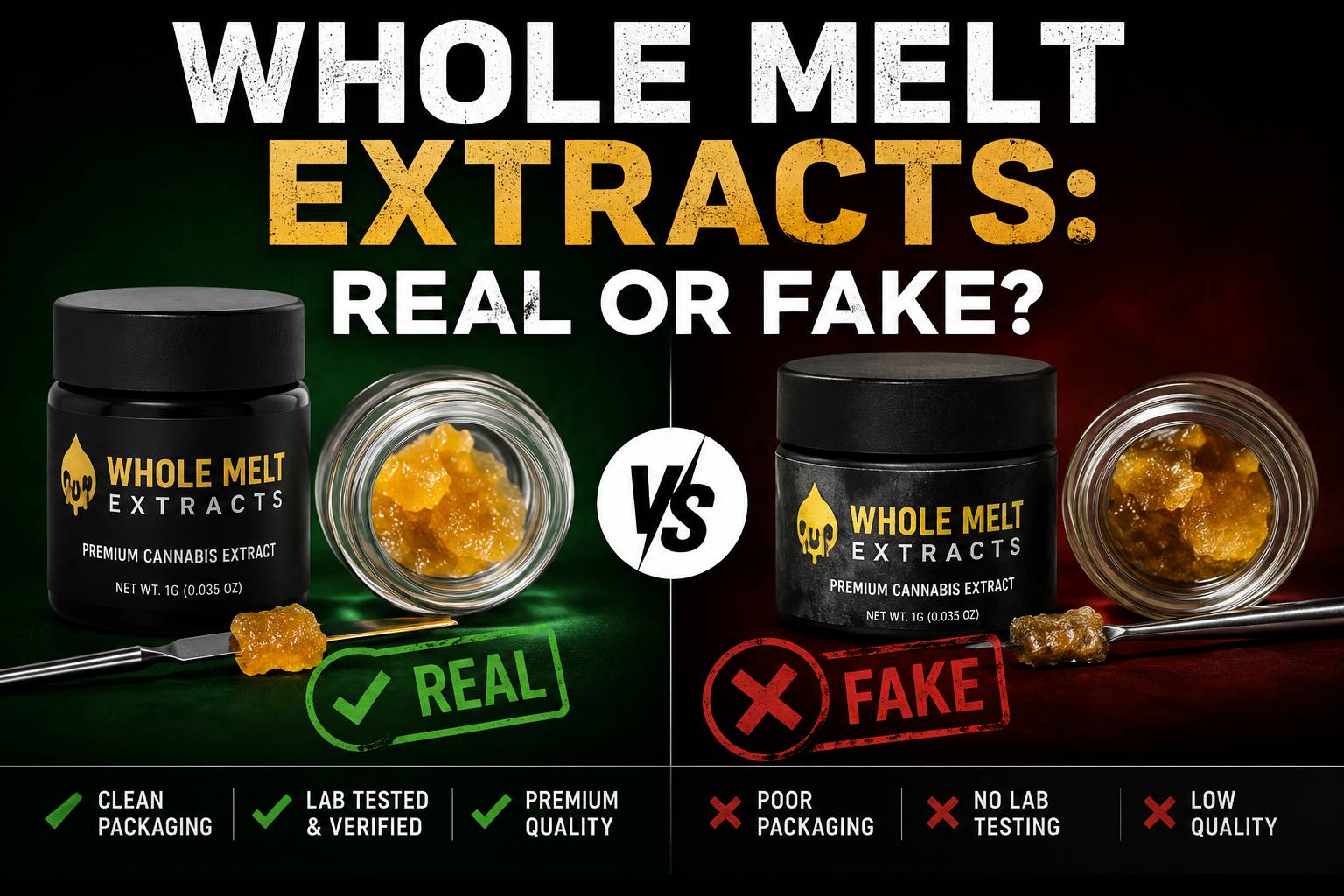 Whole Melt Extracts: Real or Fake?
