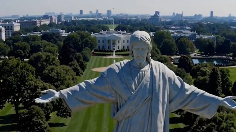 Jesus Statue at the White House: Real or Fake?